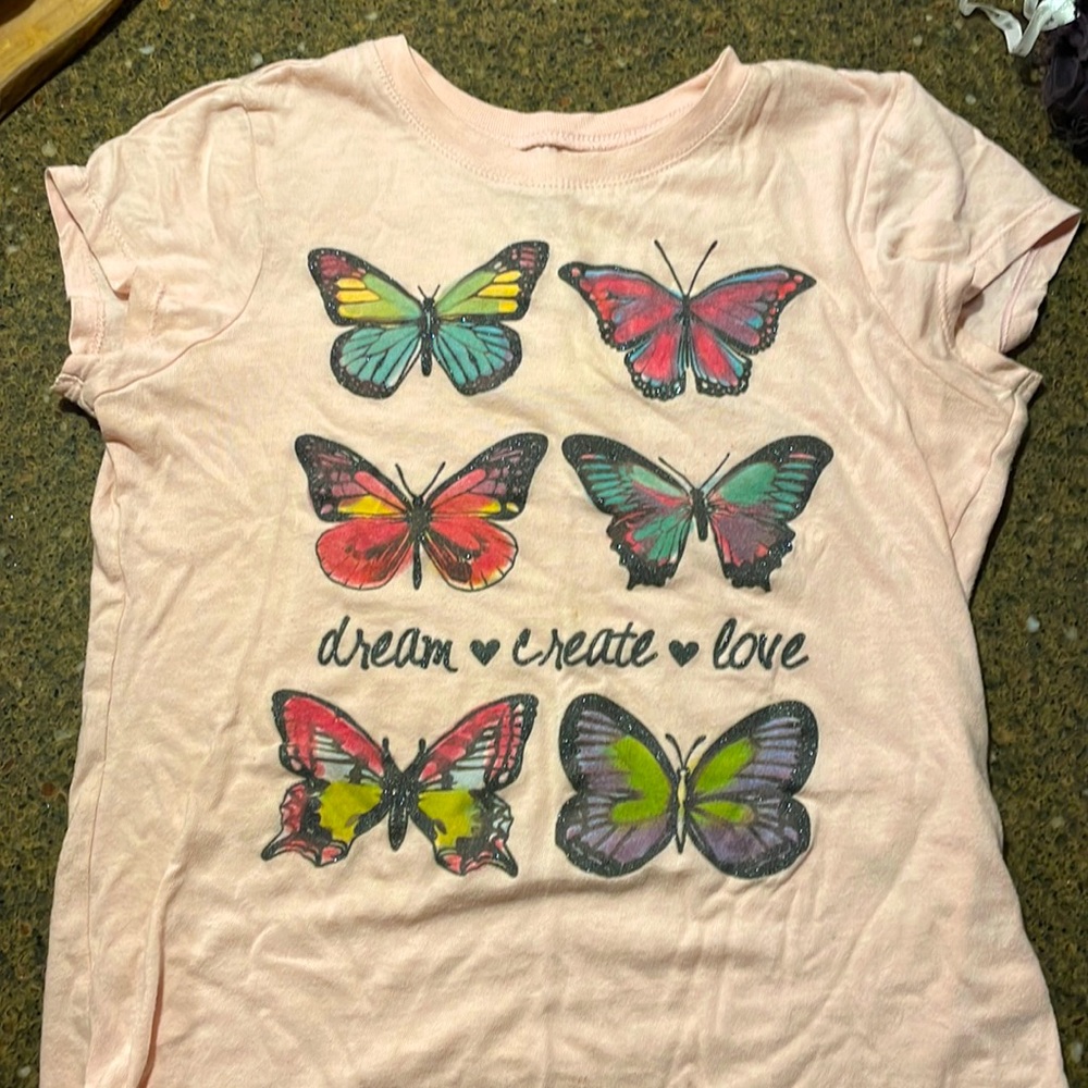 Girls butterfly tee